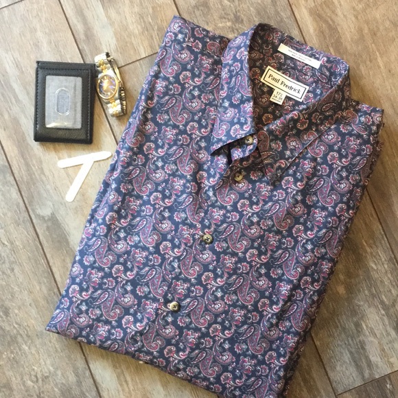 Paul Fredrick Other - Button Down Paul Fredrick Shirt 17.5 Neck Paisley